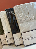 Фото - Простыня на резинке Ecocotton Кремовый, 180*200 - KOMODO STUDIO HOME