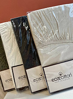 Фото - Простыня на резинке Ecocotton Кремовый, 180*200 - KOMODO STUDIO HOME